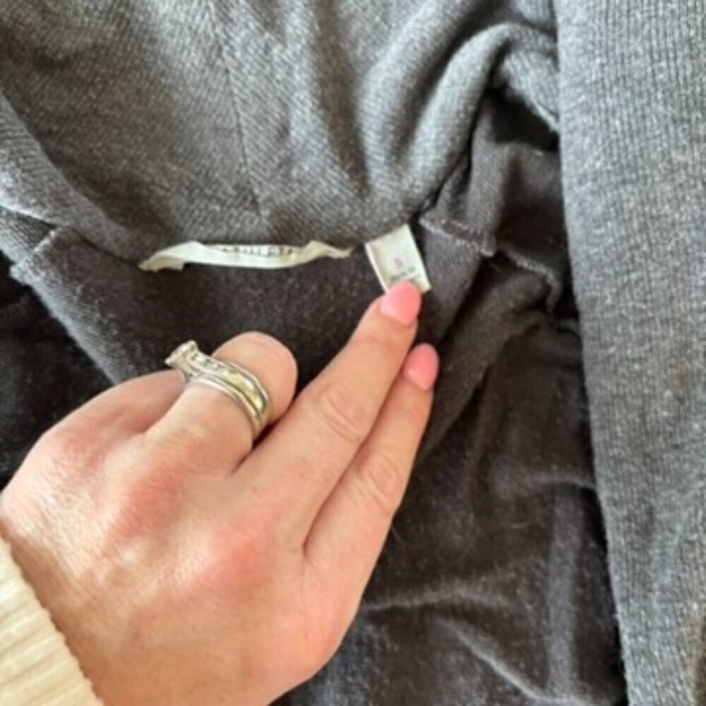 ** Athleta Studio Wrap Charcoal Heather Gray Small - Picture 8 of 10